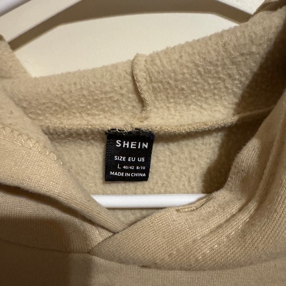 SHEIN Cream Hoodie with Flower Market Design | Size Large - Picture 3 of 5